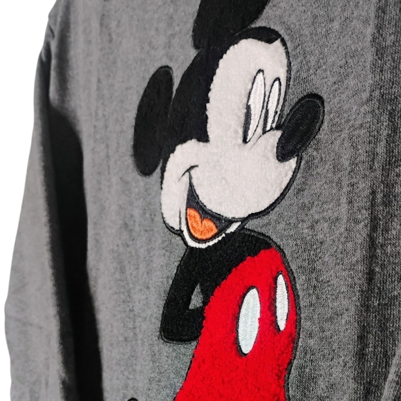 DISNEY Mickey Mouse Big Graphic Gray Sweatshirt Collector Women's Size Medium - Picture 2 of 9